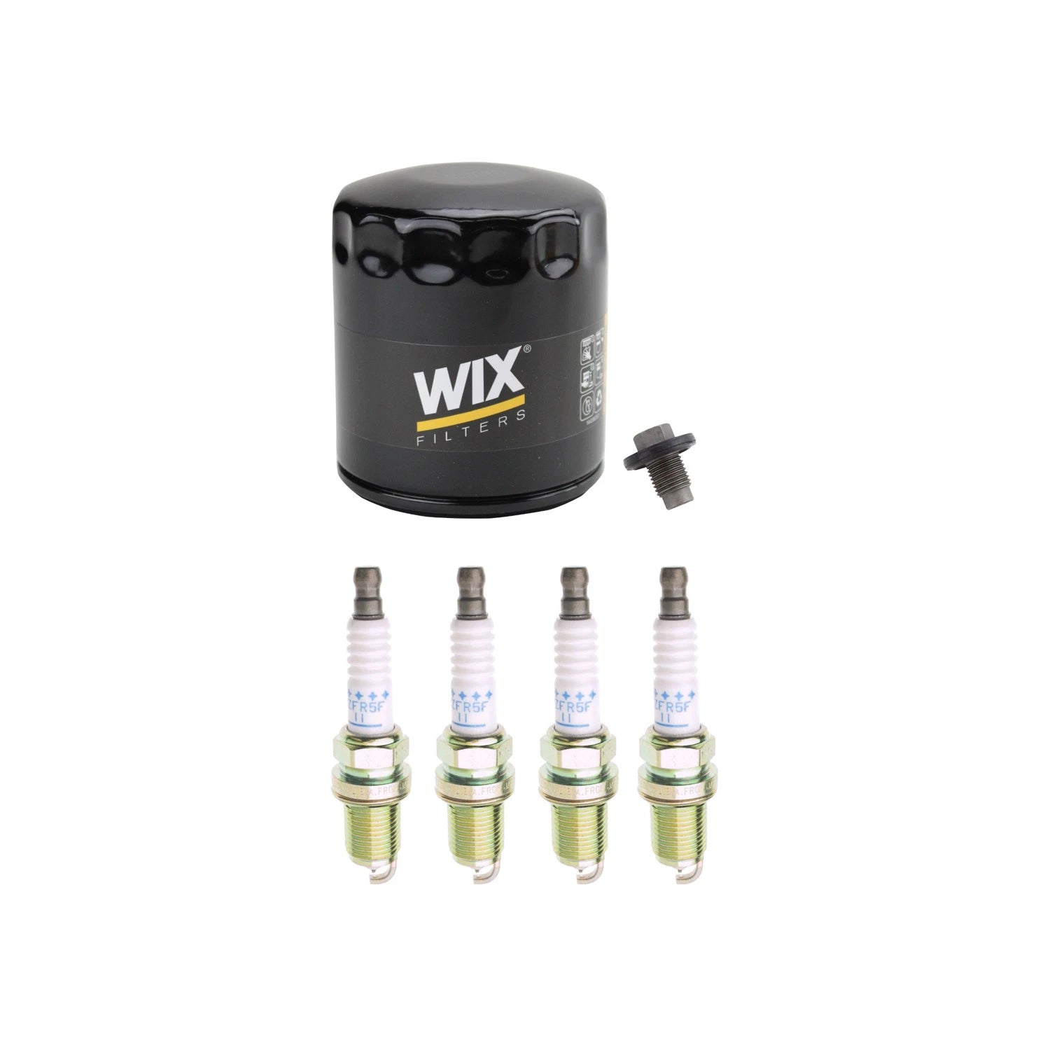 Wix Engine Oil Filter & NGK 4 Laser Platinum Spark Plugs for Compass (2007–2023)