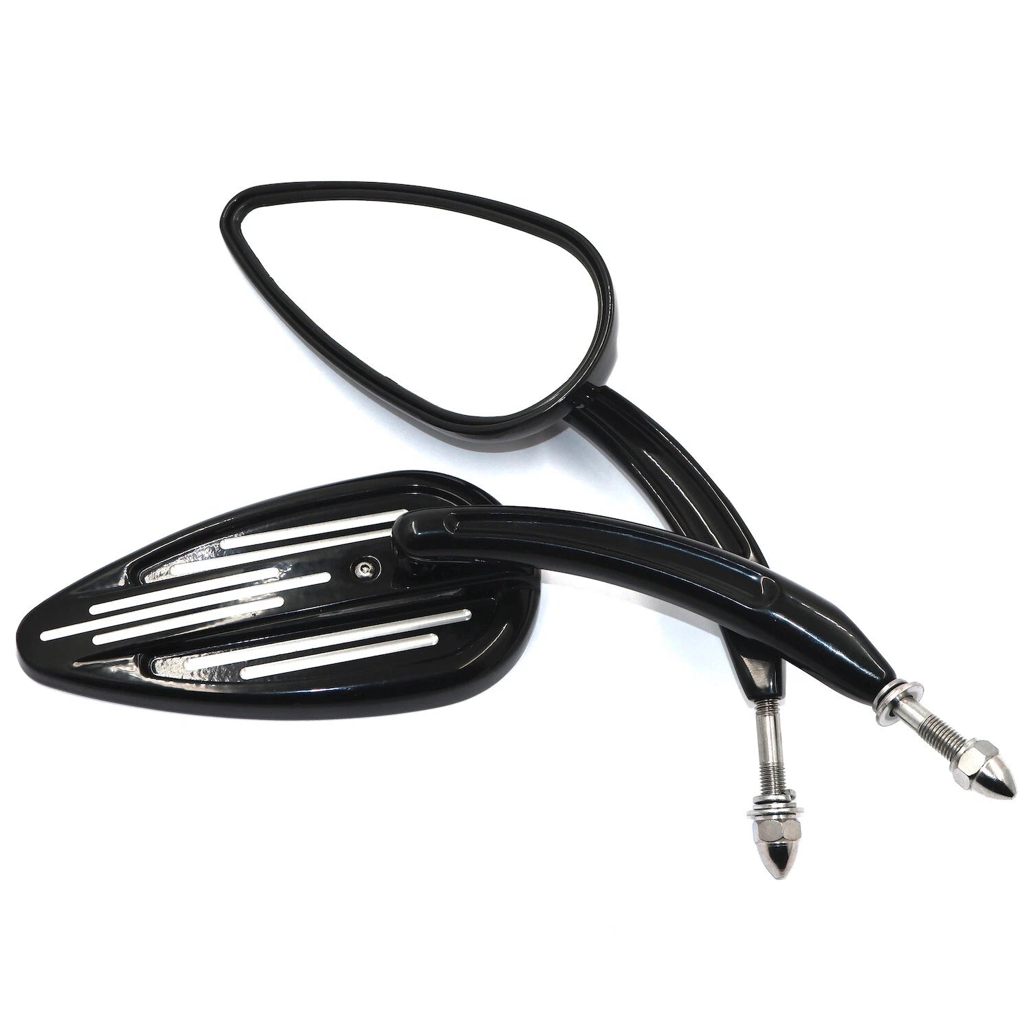 Black Rear View Mirrors for Harley (1982–Present)