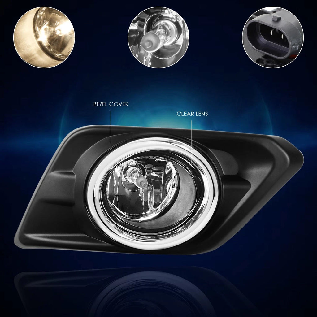 Clear Lens Front Bumper Fog Lights for Nissan Rogue (2014–2016)