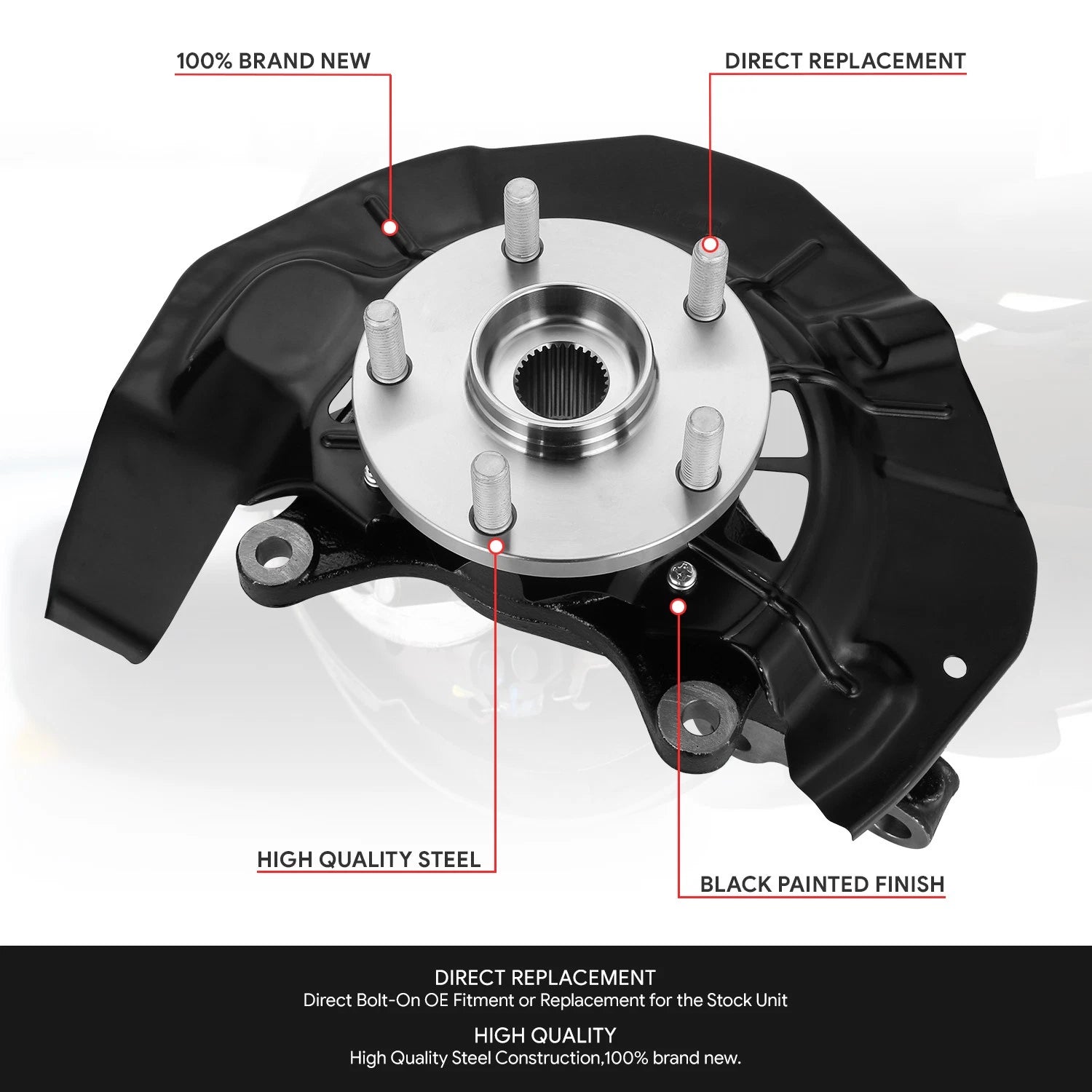 Front Passenger Side Loaded Wheel Knuckle for RX350 RX450H Highlander (2004–2009)