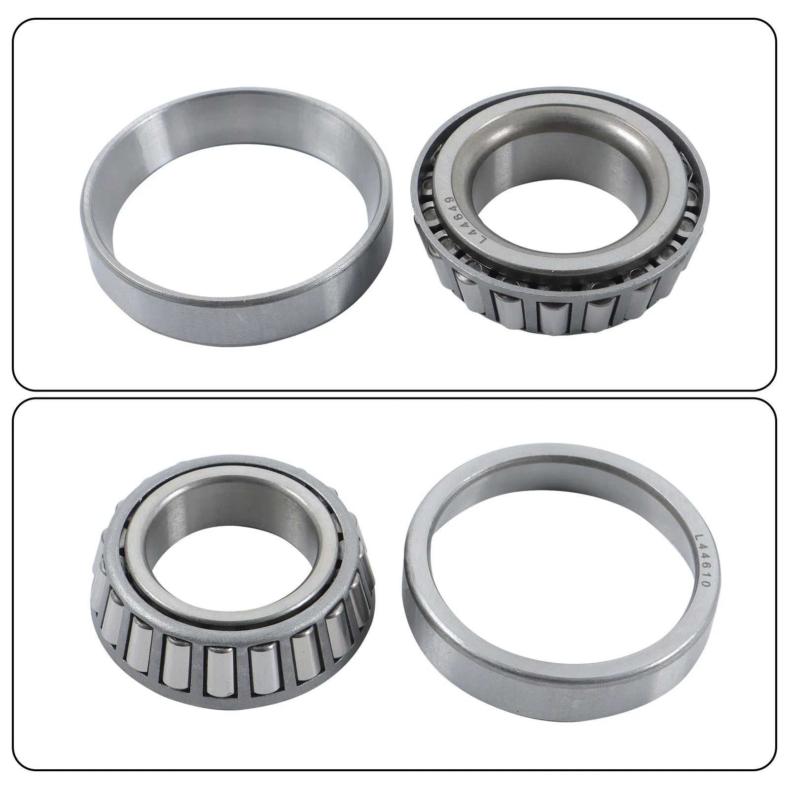 Set of 4 Trailer Bearings for 2000 lbs Axle (L44649/L44610)