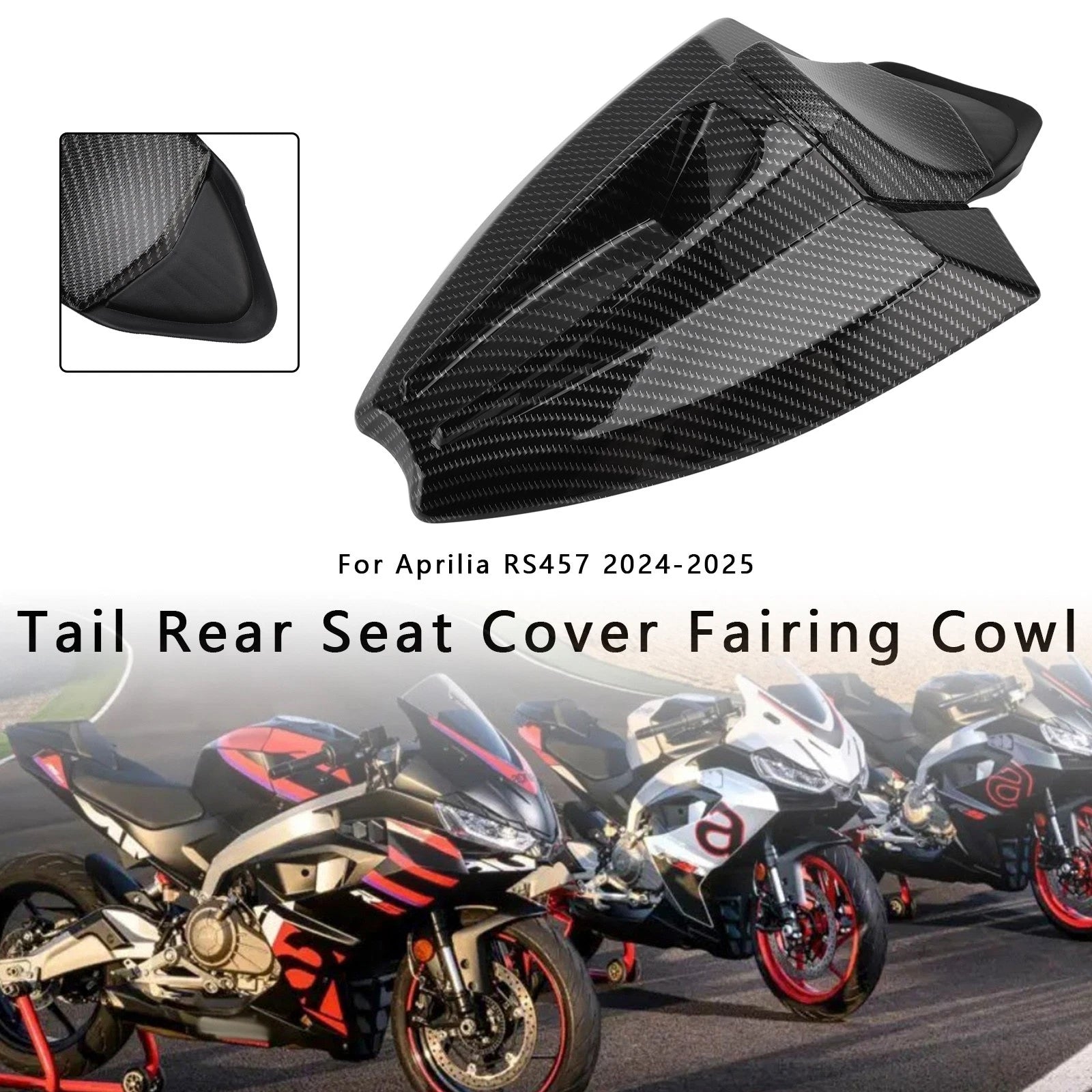 Tail Rear Seat Cover Fairing Cowl for Aprilia RS 457 (2024–2026) Carbon
