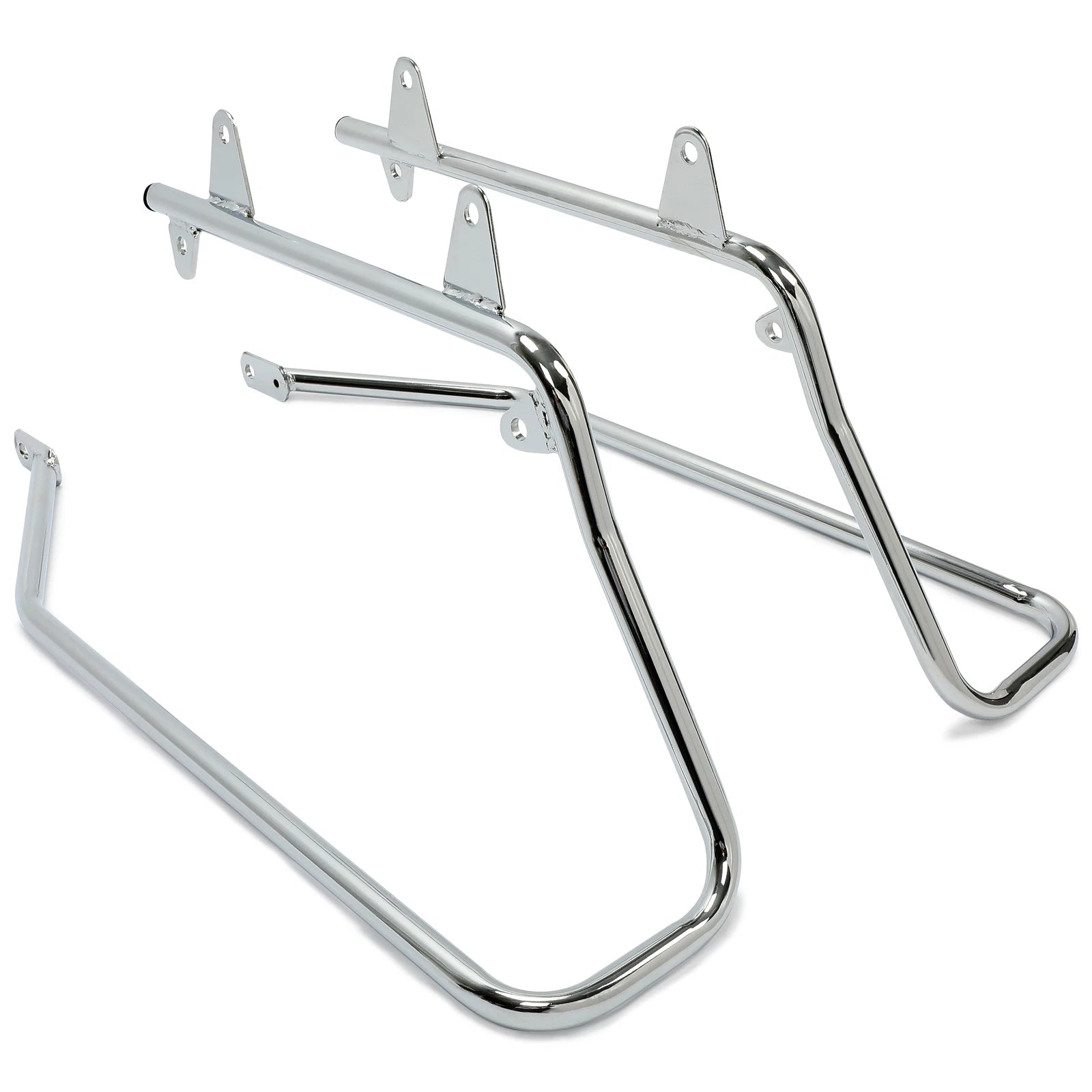 Chrome Saddle Bag Conversion Brackets for Harley Davidson Heritage Softail (1984-2017)