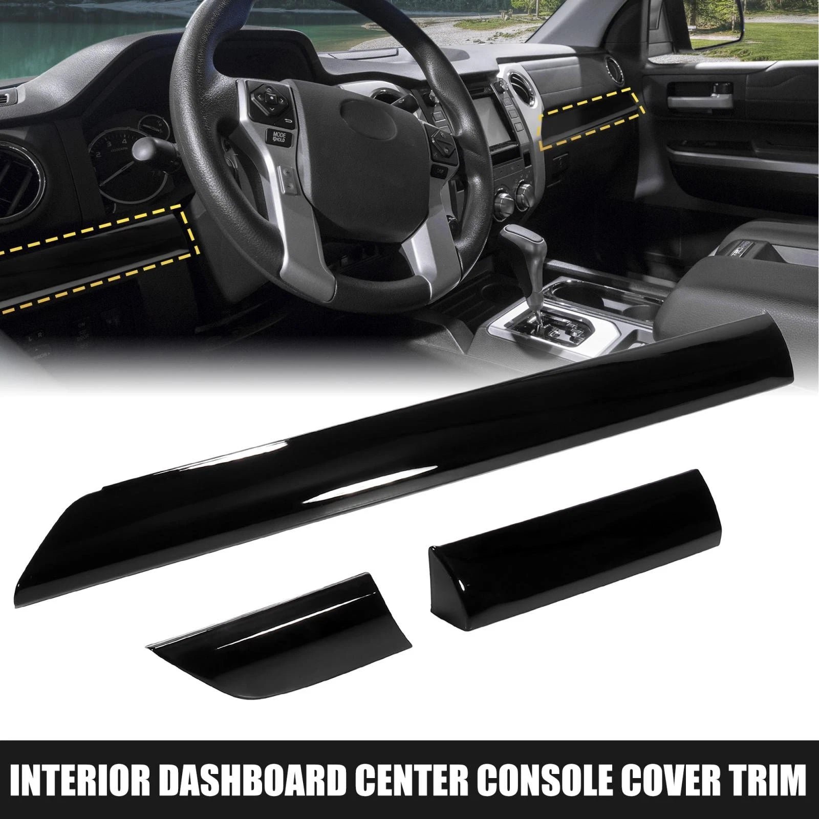 Dashboard Center Console Cover Trim Kit for Toyota Tundra Crewmax (2014–2021)