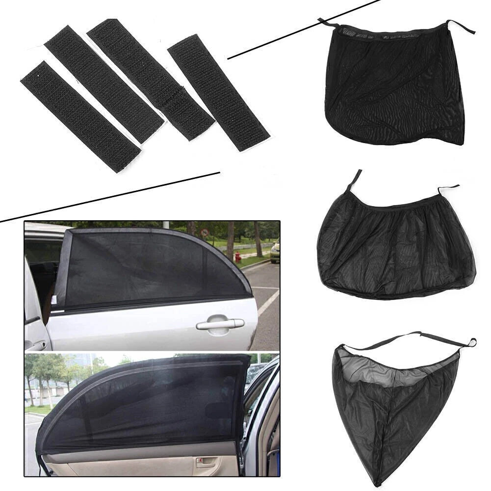 2X Door Mesh Sun Visors for Car Window Cover Net (Anti Insect, Sunscreen)