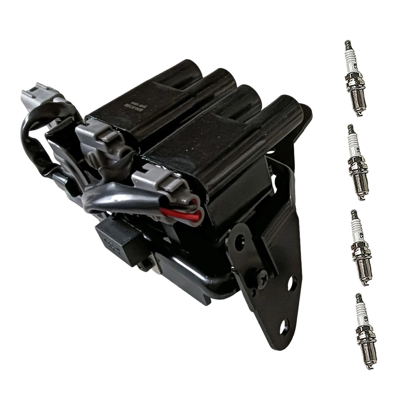Set of 4 Ignition Coils & Iridium Spark Plugs for Hyundai Elantra Kia Soul