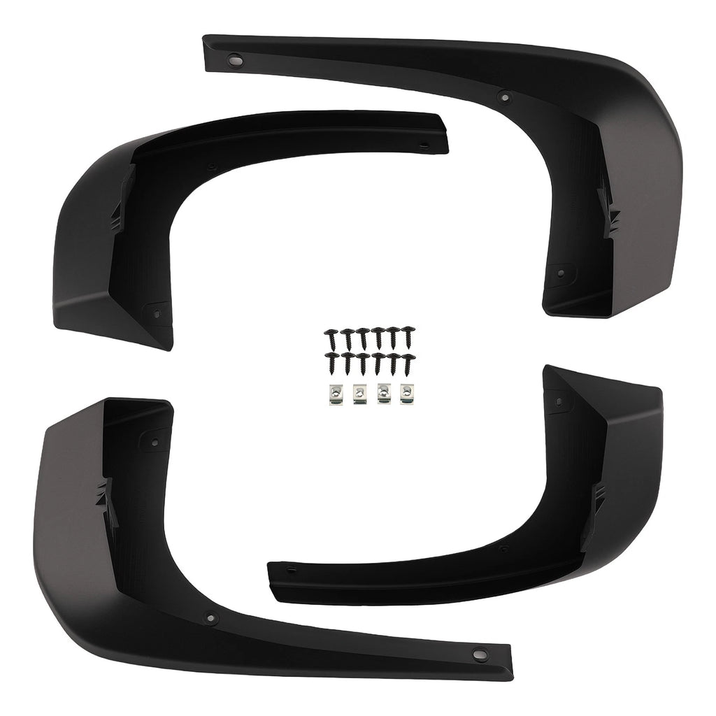 Set of 4 Black Mud Flaps Splash Guards for Honda Ridgeline (2017–2024)