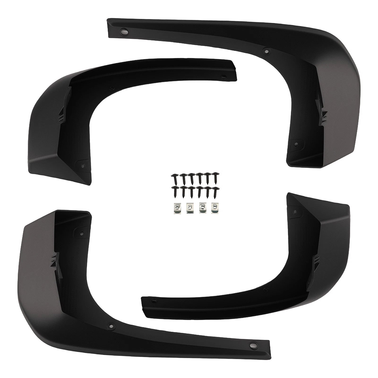 Set of 4 Black Mud Flaps Splash Guards for Honda Ridgeline (2017–2024)