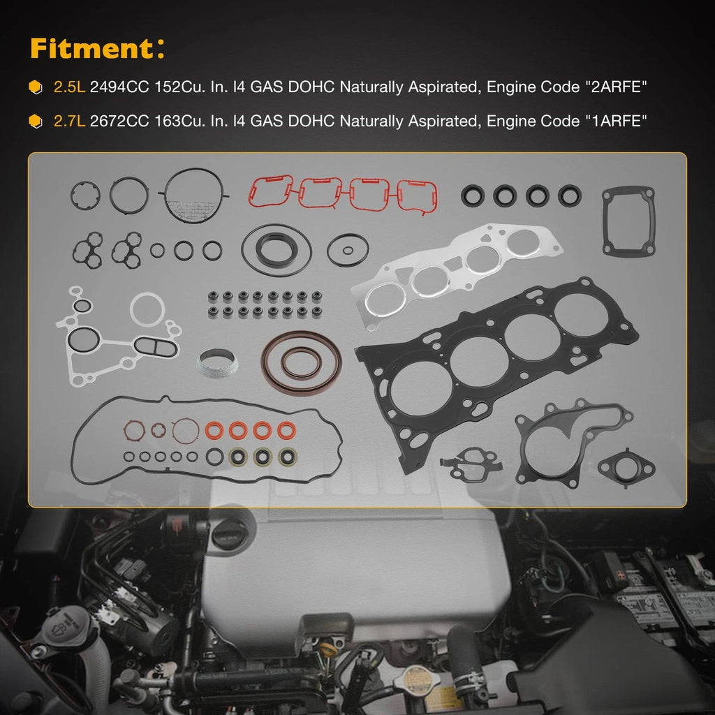 Head Gasket Set for Toyota Camry Highlander Scion RAV4 2.5L 2.7L (2009–2019)
