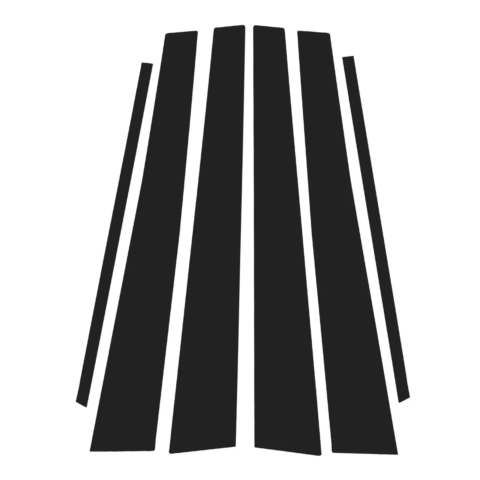 6 Pcs Black Door Pillar Window Trim for Lexus GS (1998-2005)