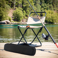 Fishing Rod Carrying Bag for Secure Hard Shell Compact Size Oxford Cloth