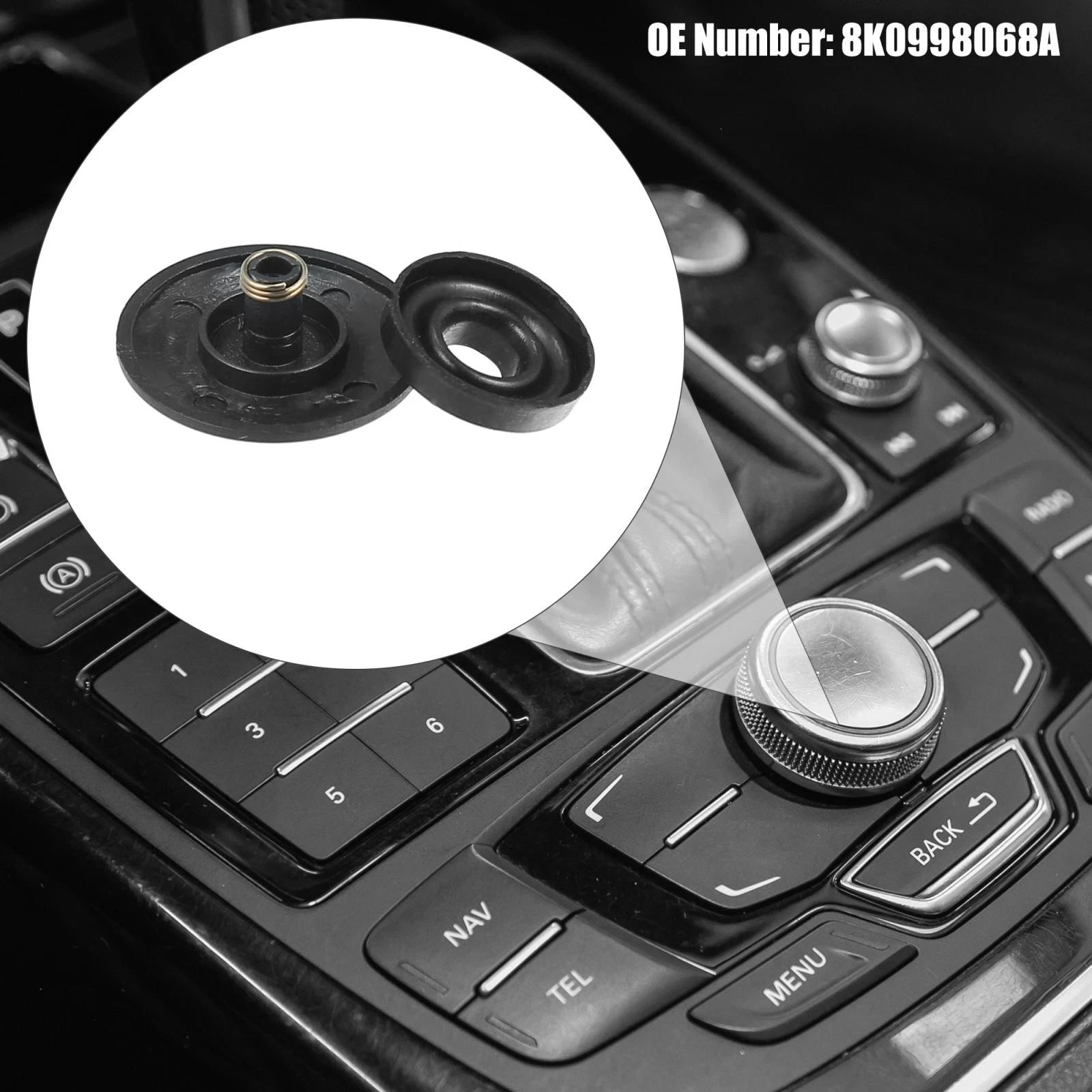 Control Center Cover Joystick MMI Knob 8K0998068A for Audi A4 A5 A6 Q5 Q7 S5 (2013–2020)