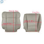 Set of 2 Perforated Leather Seat Covers for Acura RDX (2007–2012) Gray