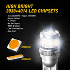Set of 2 AUXITO T10 Amber 13LED License Plate Side Marker Light Bulbs for [Make Model] 