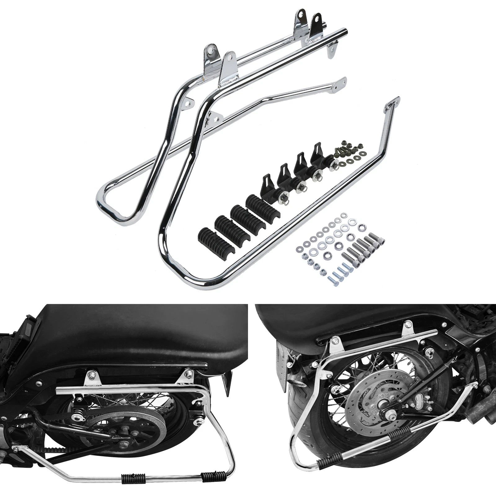 Saddlebag Conversion Brackets w/ Hardware for Harley Davidson Softail