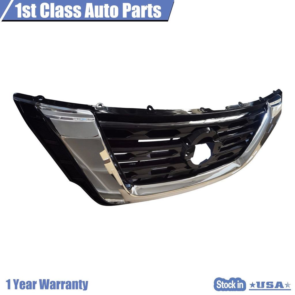 Chrome & Black Front Upper Bumper Grille for Nissan Pathfinder (2017-2020)