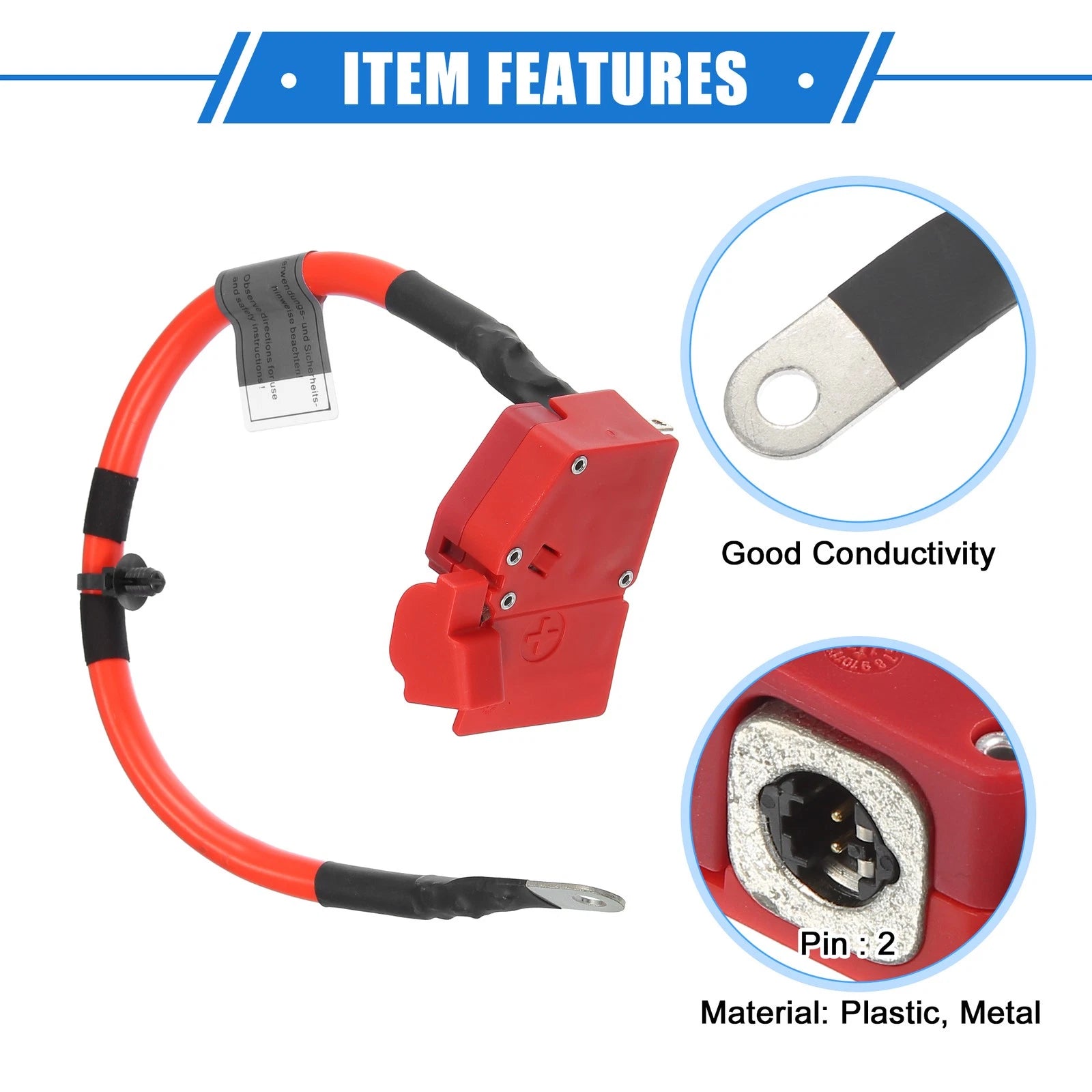 Positive Battery Terminal Cable No.61128796155 for BMW 330i G20 (2019–2023)