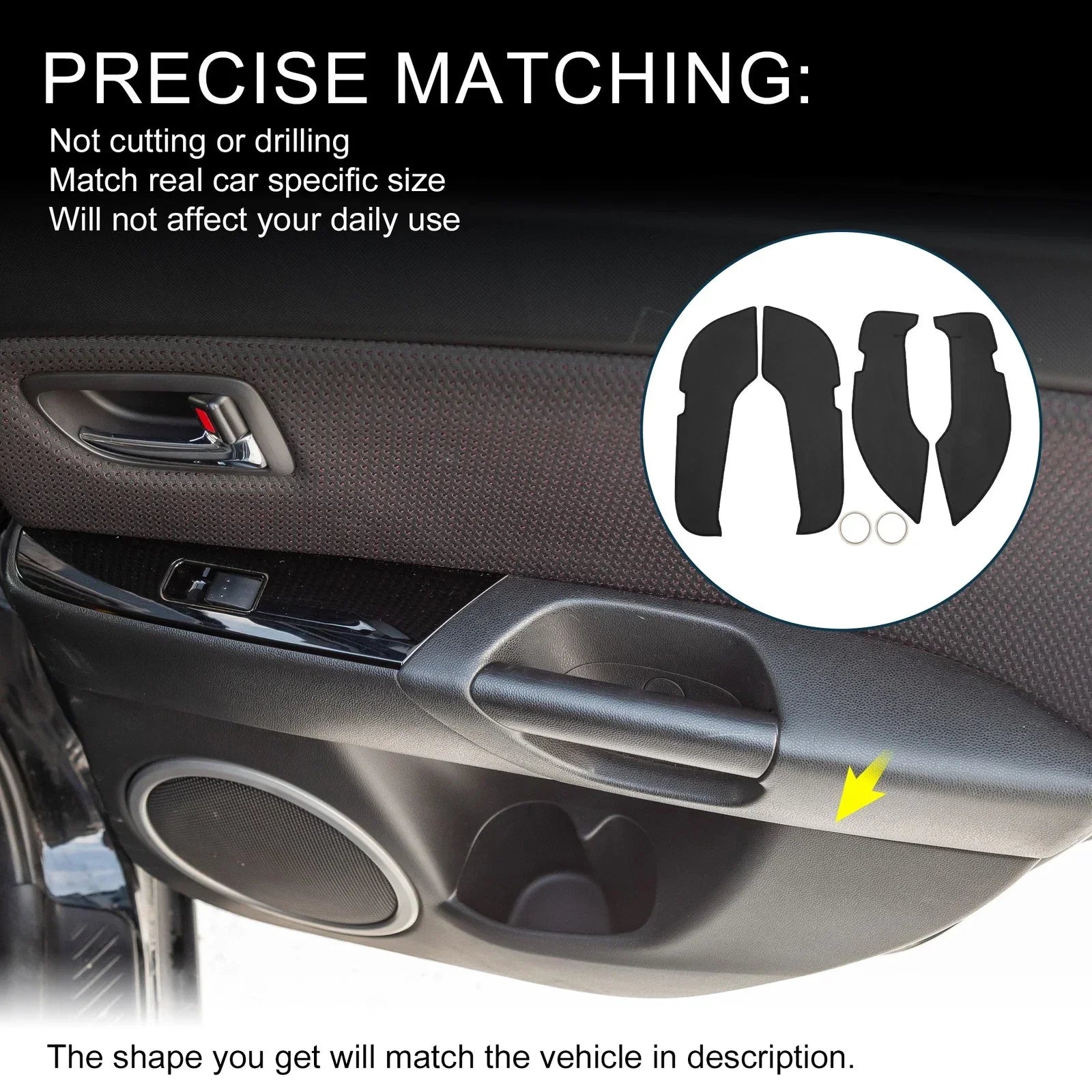 Car Door Leather Anti Kick Pad Sticker for Mercedes-Benz C Class (2022)
