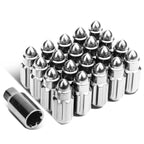 Set of 20 NRG Innovations M12x1.25 Bullet Shaped End Lug Nuts + Key for Universal