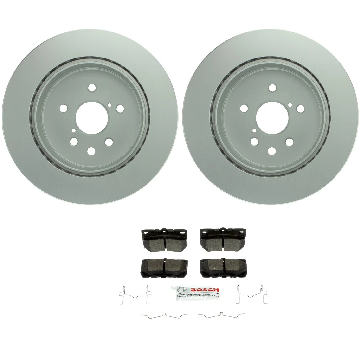 Bosch Rear Quietcast Rotors & Blue Ceramic Brake Pads for GS300 IS350 (1998–2005)