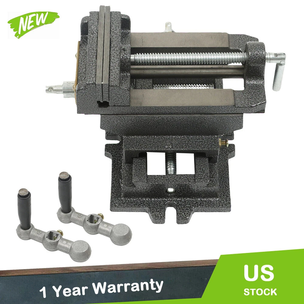 5" Cross Press Vise for Sliding Drill Shop Grip Tools (Heavy Duty)
