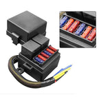 Prewired Fuse Relay Box 2 x 80A Relays + 6 Fuse Brackets for Cars