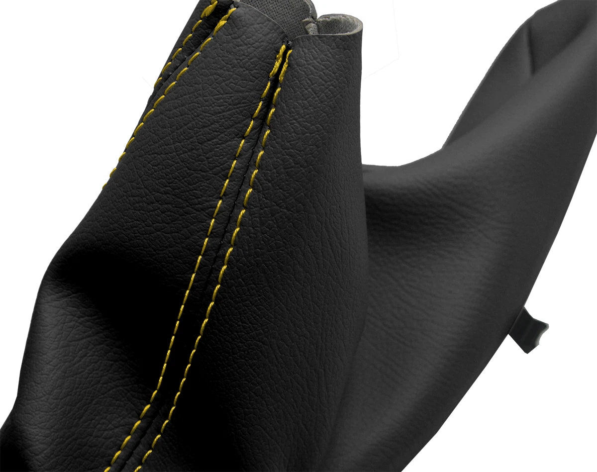 E Brake Boot Cover Leather for BMW F30 F31 F32 F33 F34 F35 F36 (2014–2019) Yellow Stitch