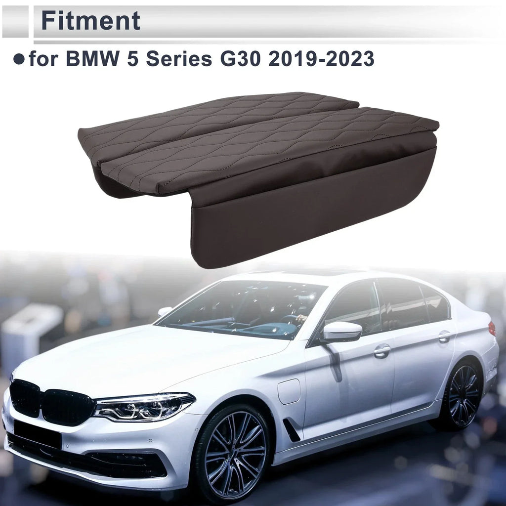 Center Console Cover with Bag for BMW 5 Series G30 (2019-2023) Brown