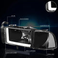 Headlight Lamp Pair for Dodge RAM (1994–2002) - Black Housing Clear Lens