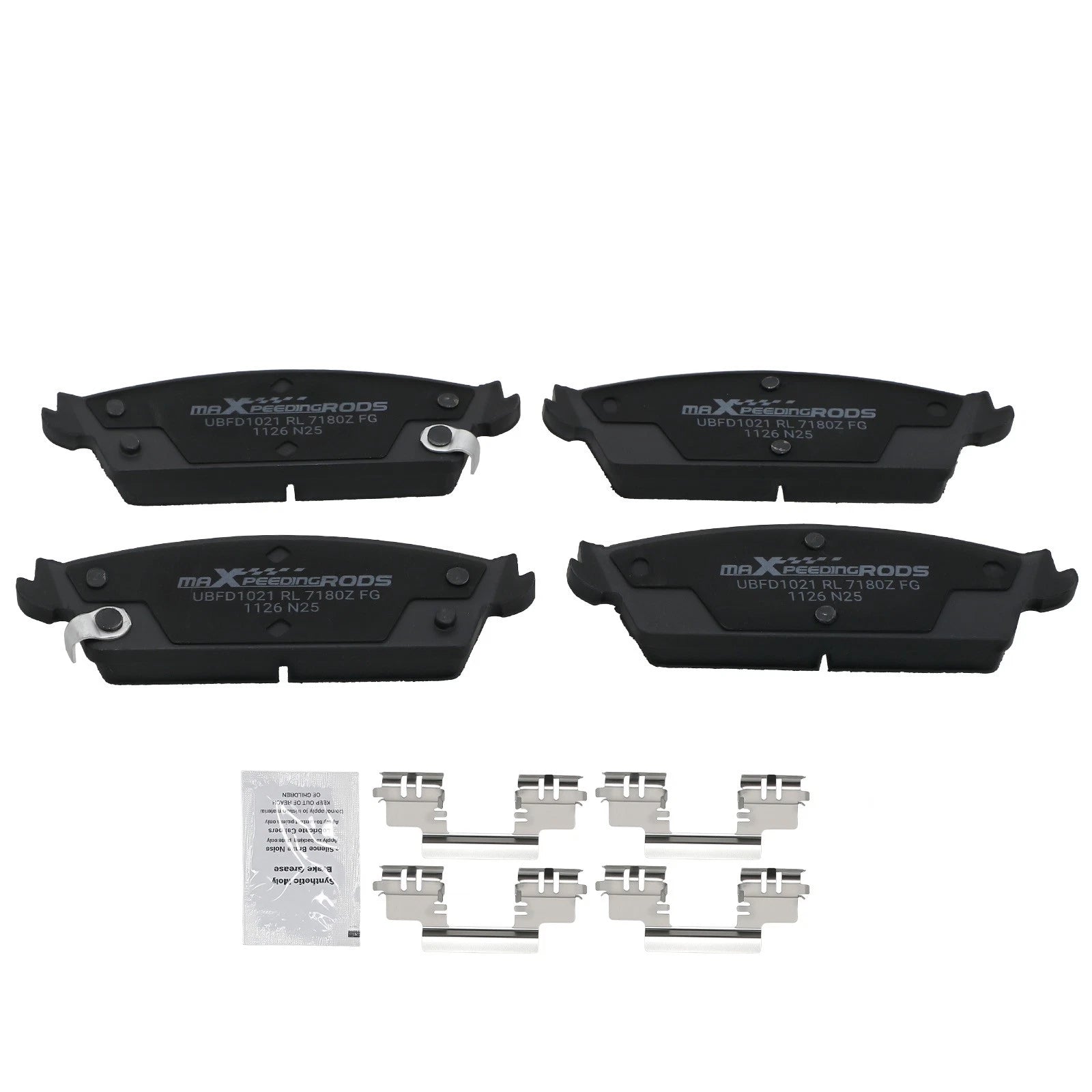 Set of 4 Rear Ceramic Brake Pads for Chevrolet Suburban Tahoe (2007–2014)
