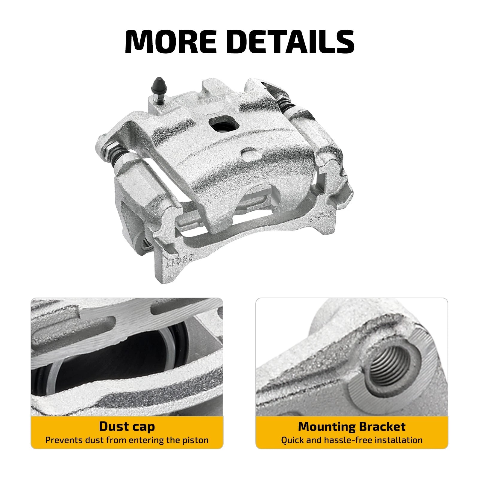 2Pcs Front Brake Calipers w/ Bracket for Nissan Altima (2013–2021), Leaf (2014–2017)