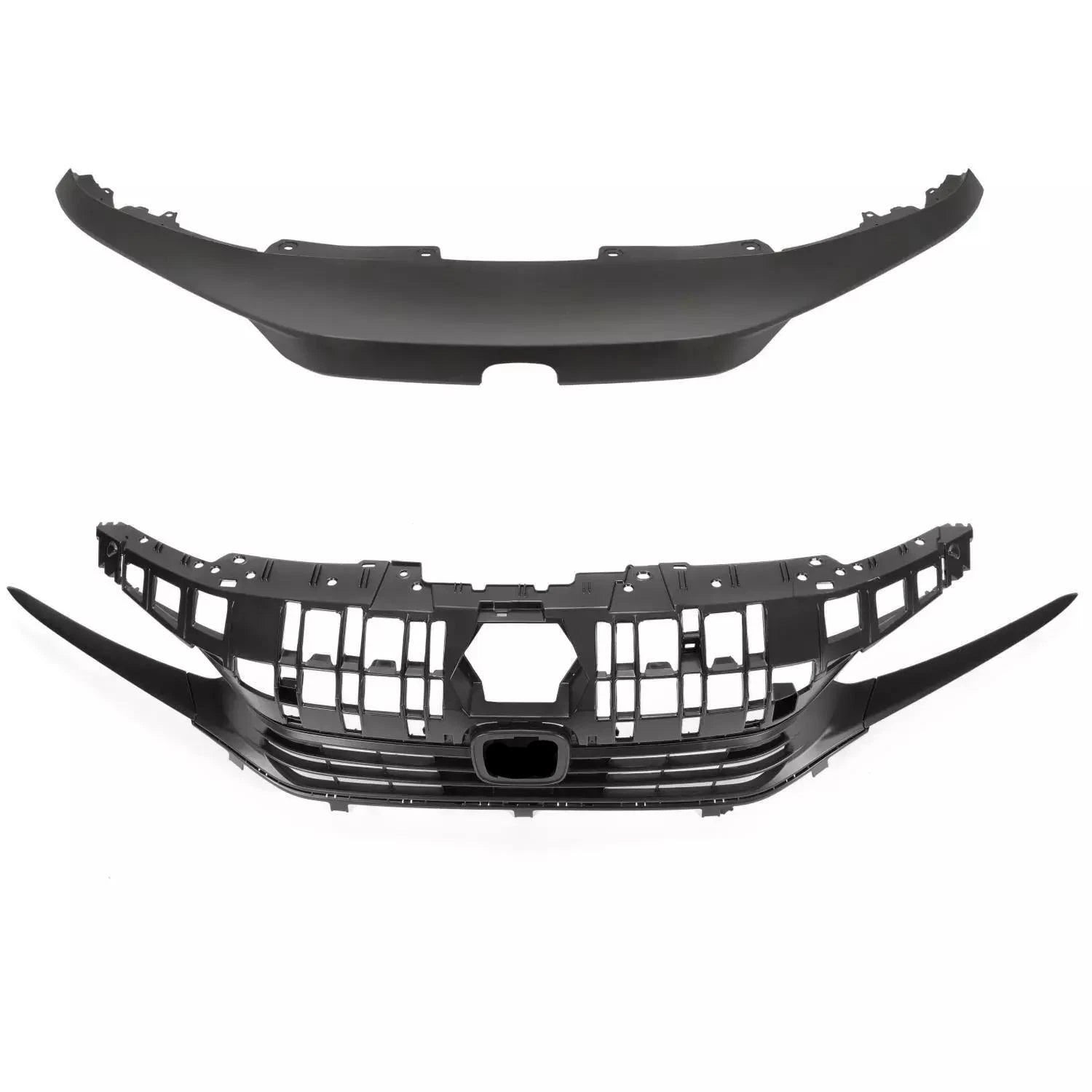 Front Bumper Upper Grille + Grill Cover Molding for Honda Civic Sport (2022–2024)