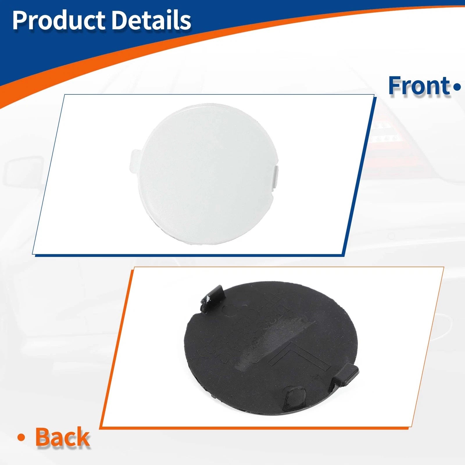 Tow Hook Cover for Mazda CX-3 (2016–2021) No.D10J50A12A Snowflake White