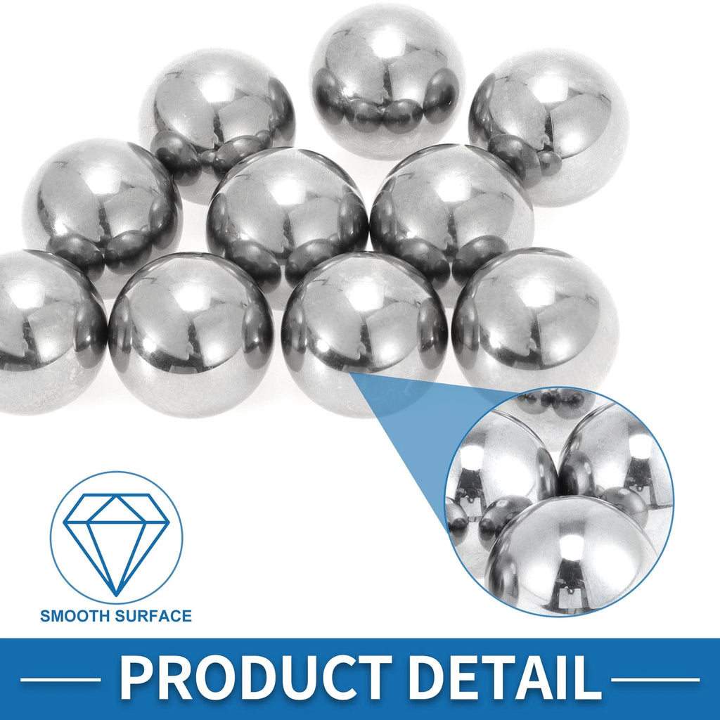 Set of 10 Precision 25mm G100 Steel Ball Bearings