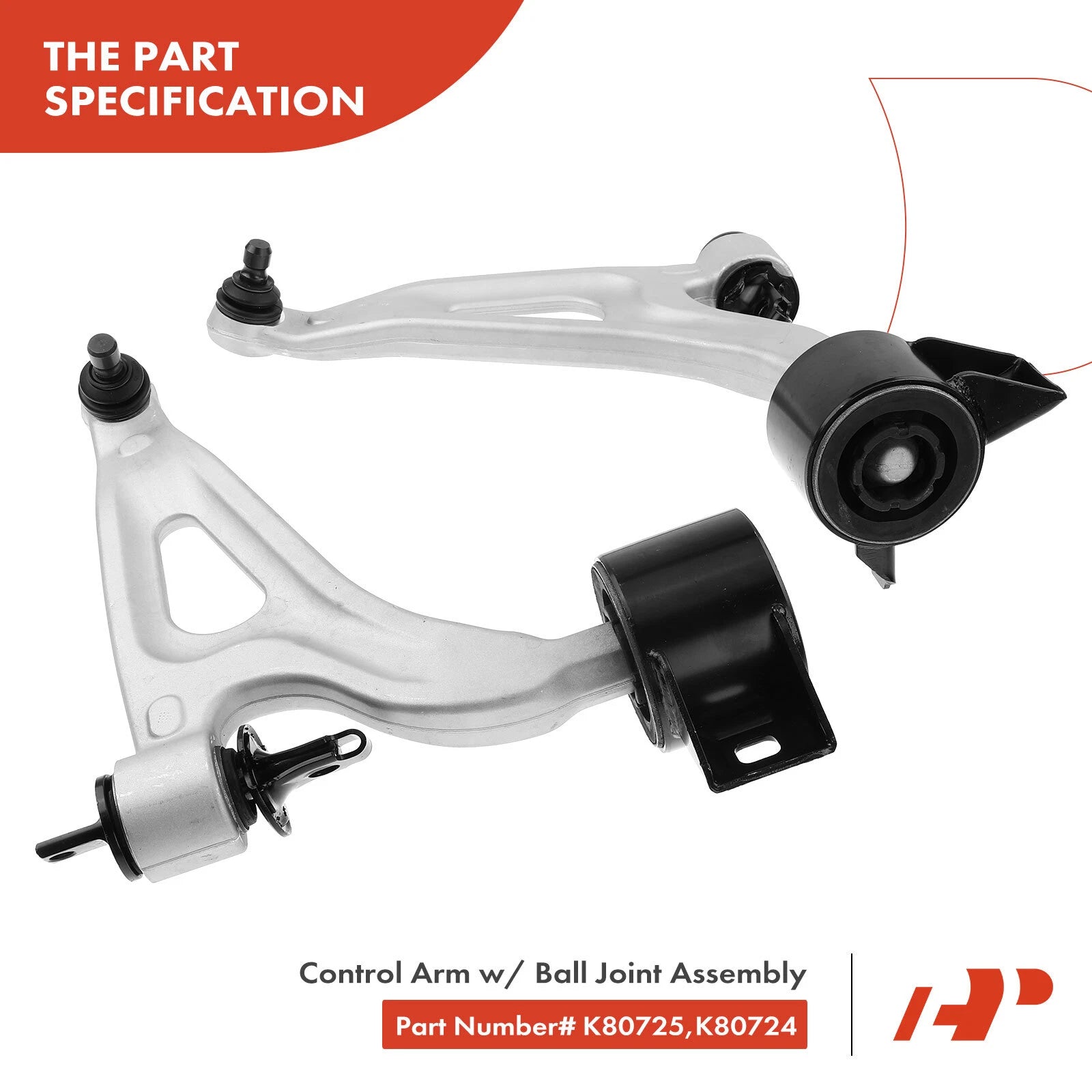 Set of 4 Front Lower Control Arms with Ball Joints for Mercury Ford