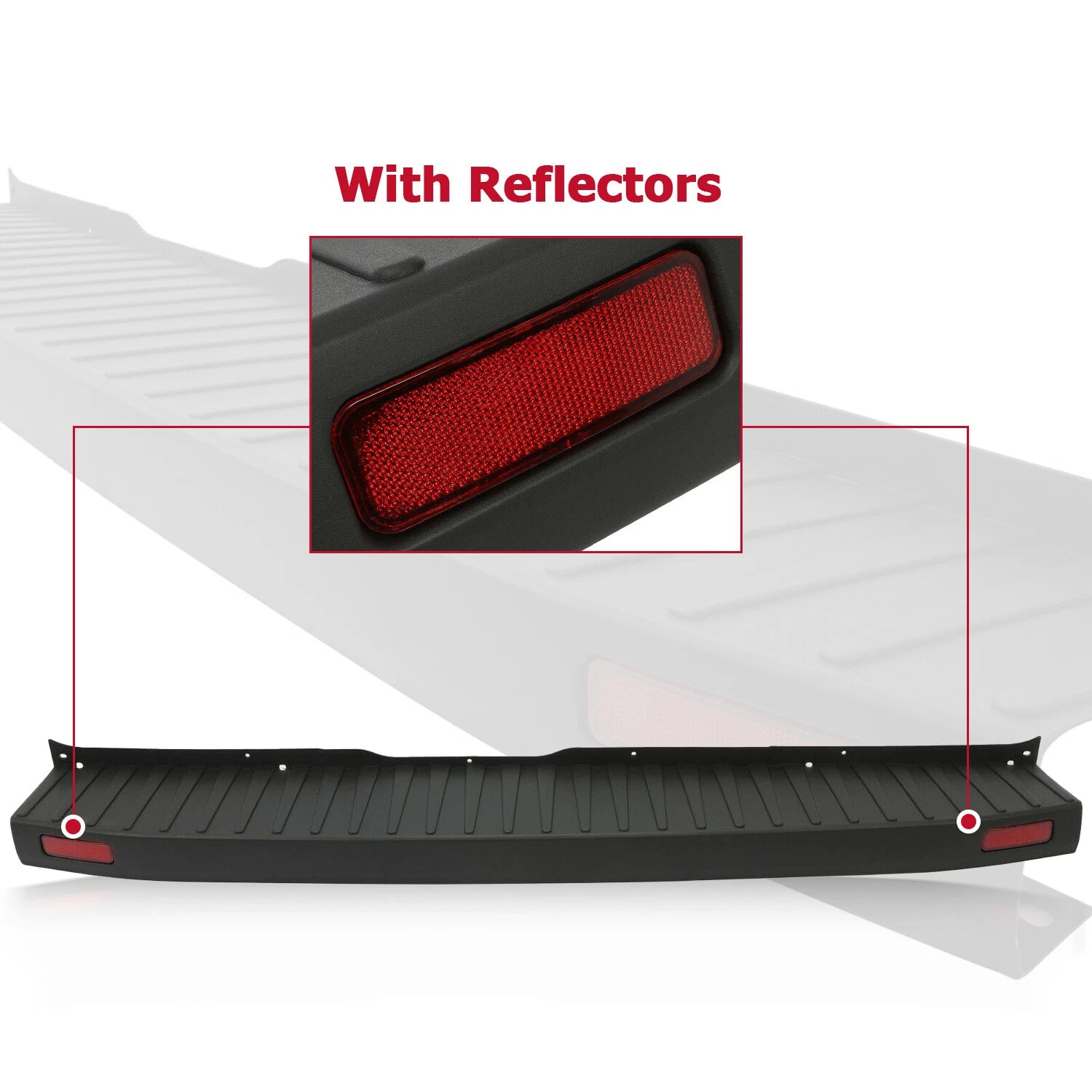 Rear Bumper Cover with Side Caps for Ford Transit 150 250 350 (2015–2024)