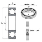 Deep Groove Ball Bearing 105x160x26mm for Scooter/Skateboard (1 Pc)