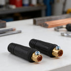 Set of 2 Welding Cable Connectors Male Quick Fitting DKJ1025 10 25mm2