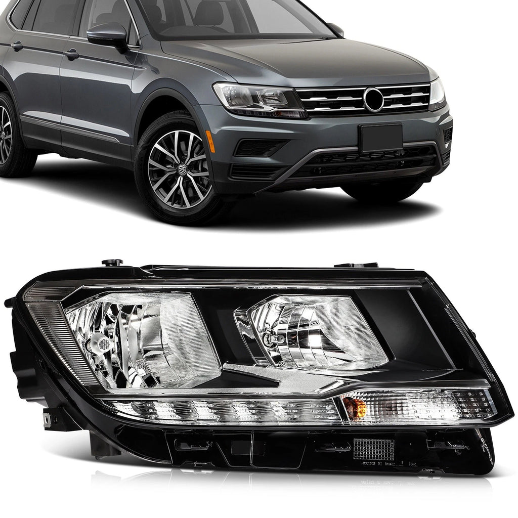 Passenger Side Headlight Assembly for Volkswagen Tiguan (2018–2021) w/ LED DRL