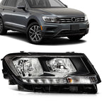 Passenger Side Headlight Assembly for Volkswagen Tiguan (2018–2021) w/ LED DRL