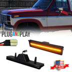 2X Smoke Lens Amber LED Front Side Marker Lights for Ford F150 F250 F350