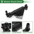 Front Passenger Side Headlight Washer Nozzle for Hyundai Santa Fe (2013–2018) No. 986722W000
