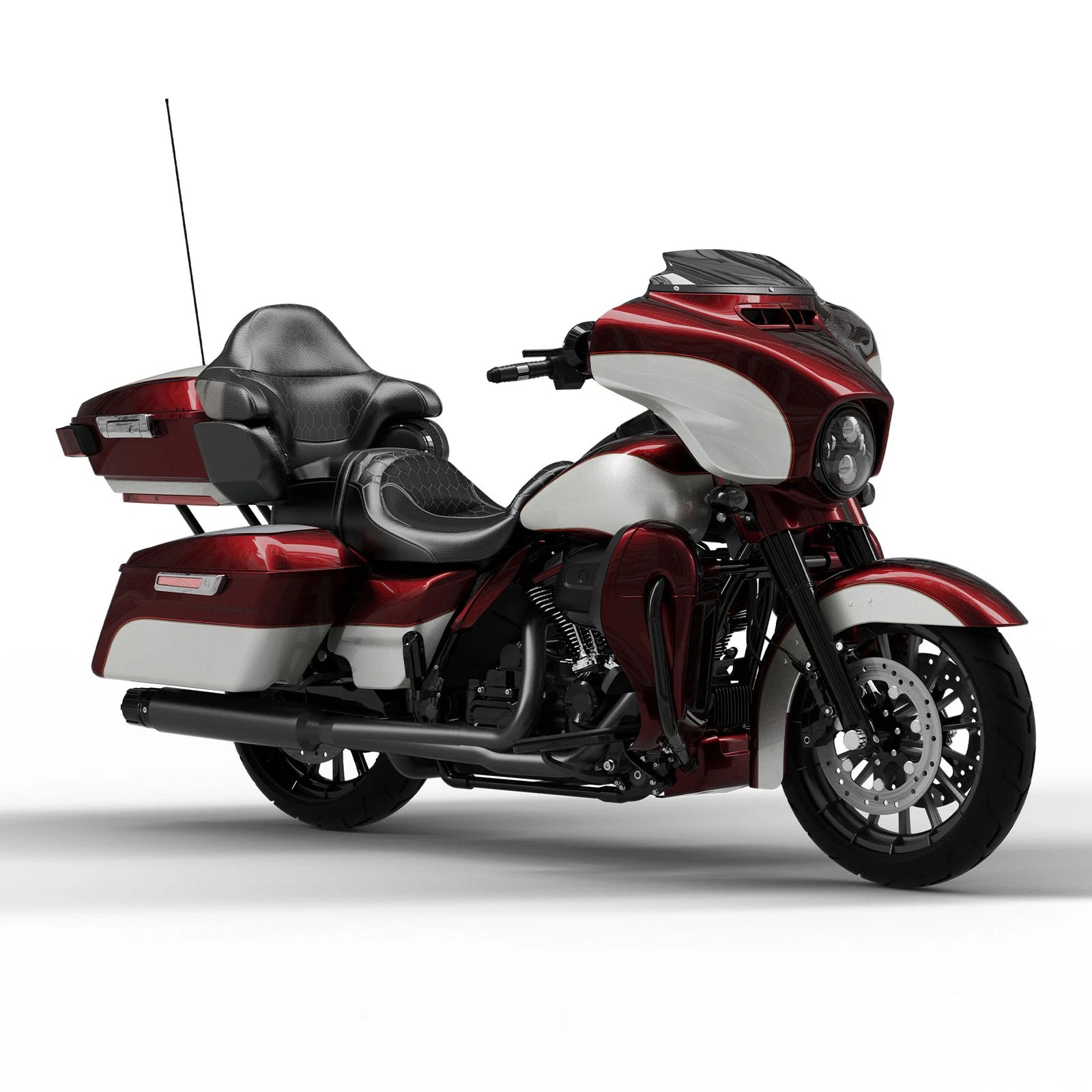 Fairing Body Kit for Harley Electra Glide (2014–2023) Twisted Cherry/Silver Fortune