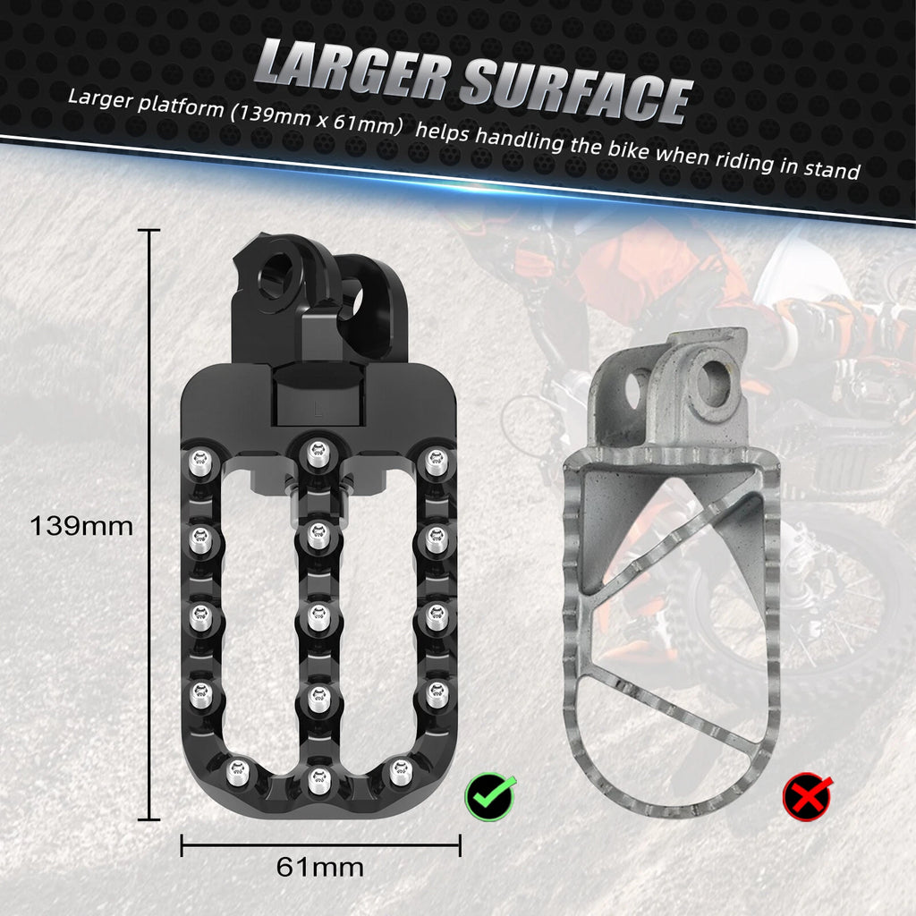 CNC Adjustable Footrest Pedals for KTM 790 890 Adventure/R (2019–2024)