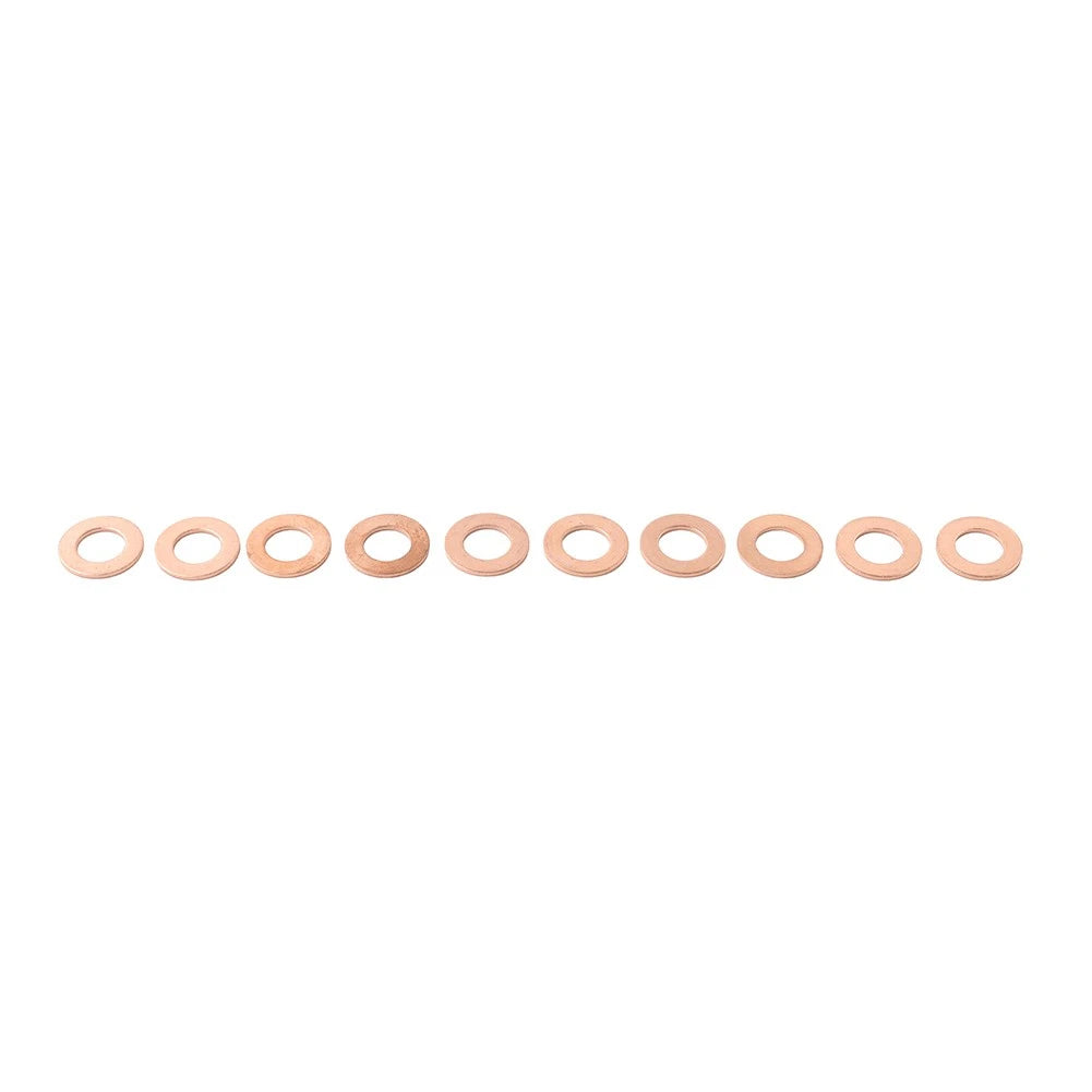 10x M12 Copper Oil Drain Plug Gasket Seal Ring for Universal Fit (22121.5)