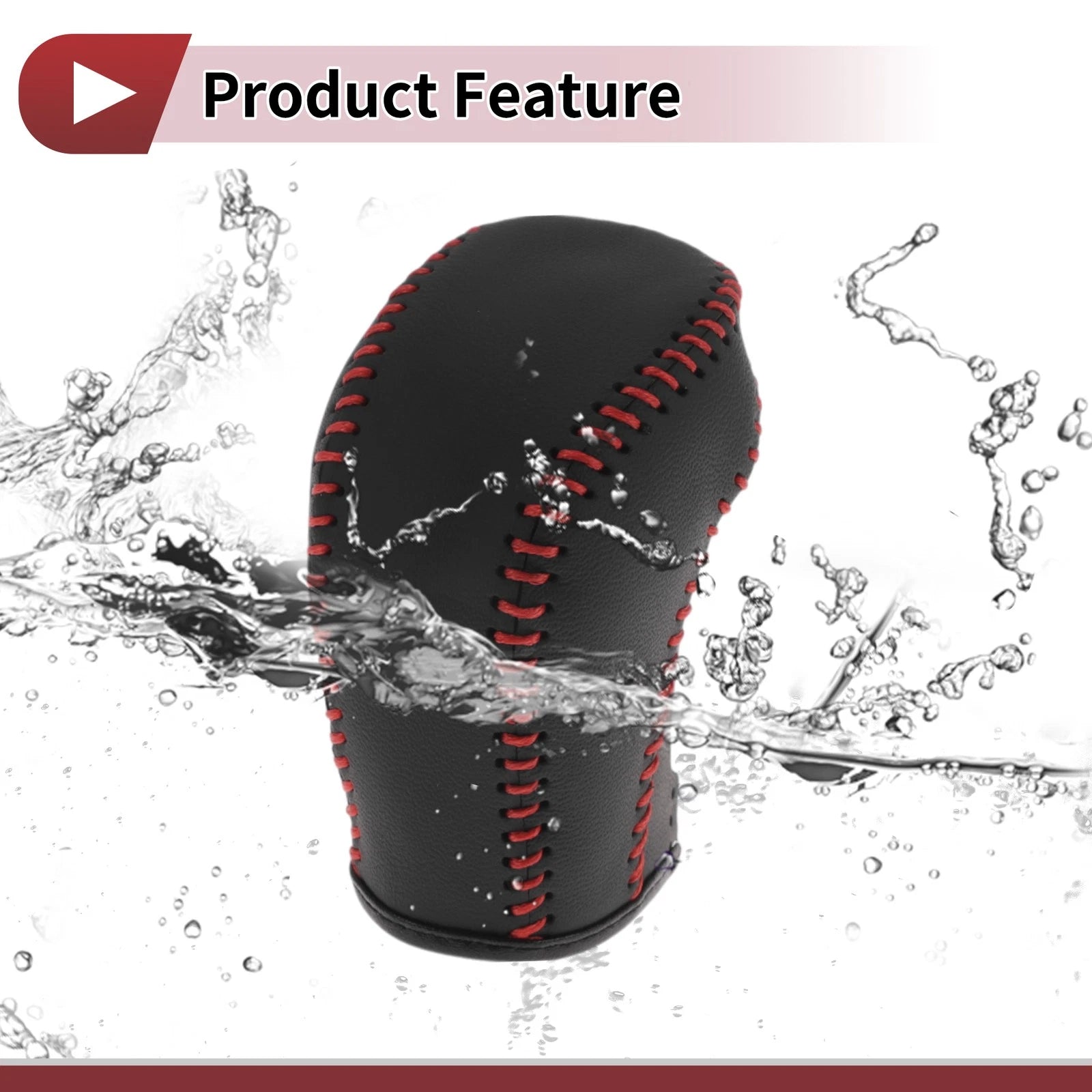 Gear Shift Knob Cover for Hyundai Tucson (2015–2018) Black Red