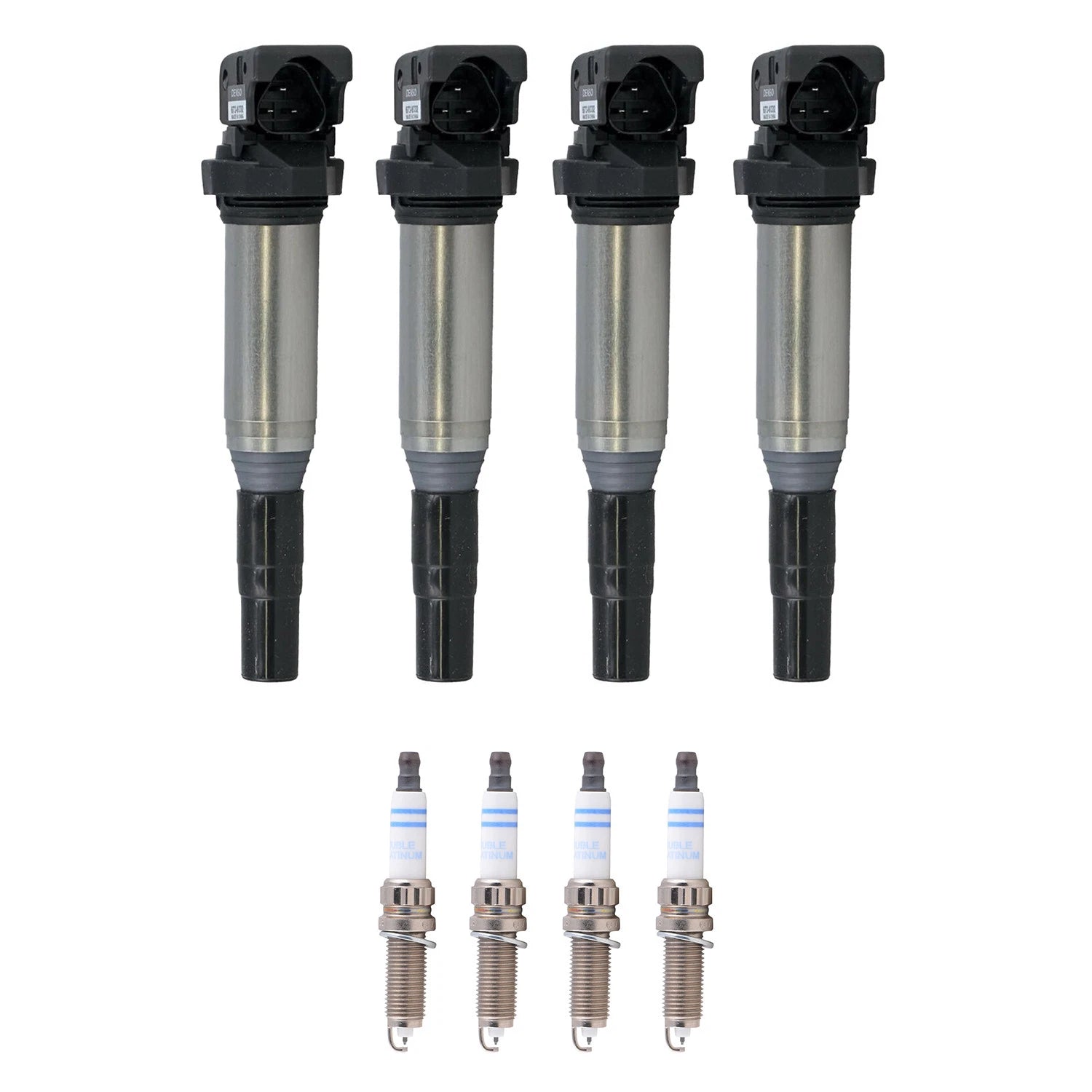 Set of 4 Ignition Coils & Spark Plugs for BMW F22 F23 F30 F25 E89 (2012–2019)