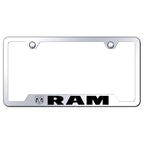 Stainless Steel Cut-Out License Plate Frame - Officially Licensed for Dodge RAM