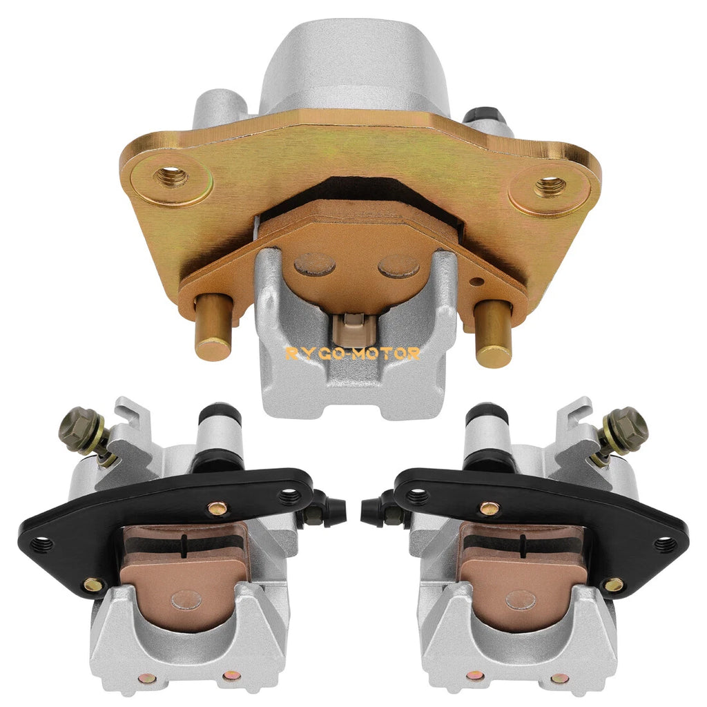 Front & Rear Brake Caliper w/ Pads for Suzuki Vinson 500 (2002–2007)