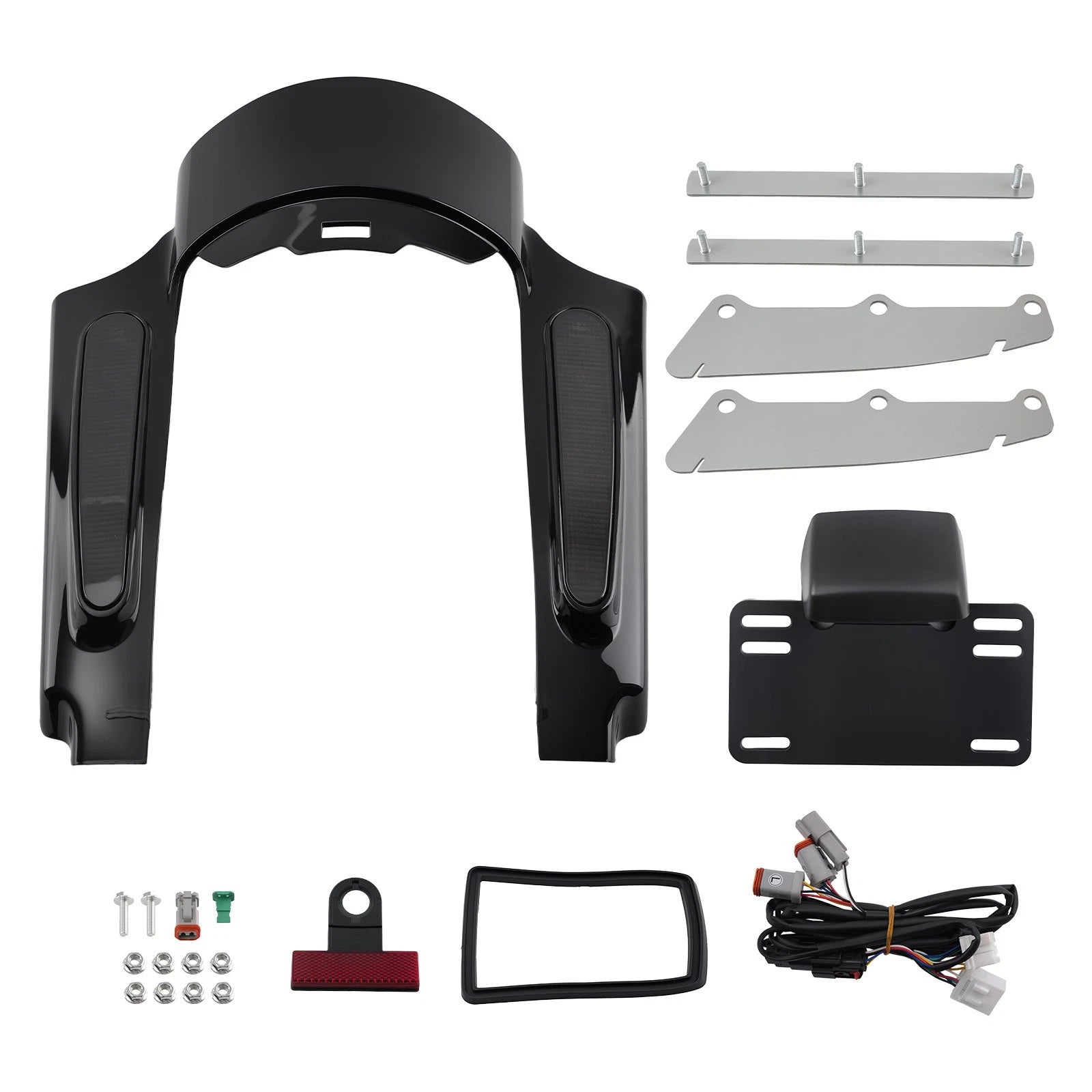 Rear Mud Flaps for Harley CVO Street Glide FLHXSE (2010–2012)